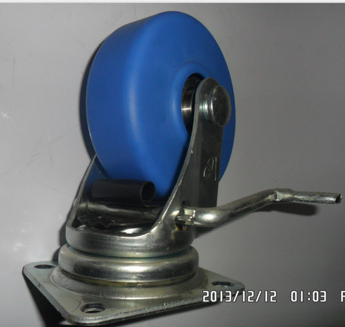 STM-130 MBC W-3 蓝色MC尼龙刹车轮 取付高177mm  南星脚轮
