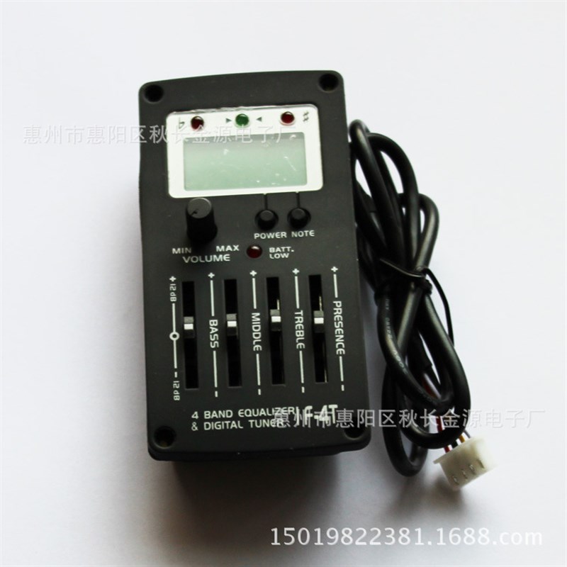 木吉他电箱拾音器 F-4T四段民谣带显示频拾音器零售