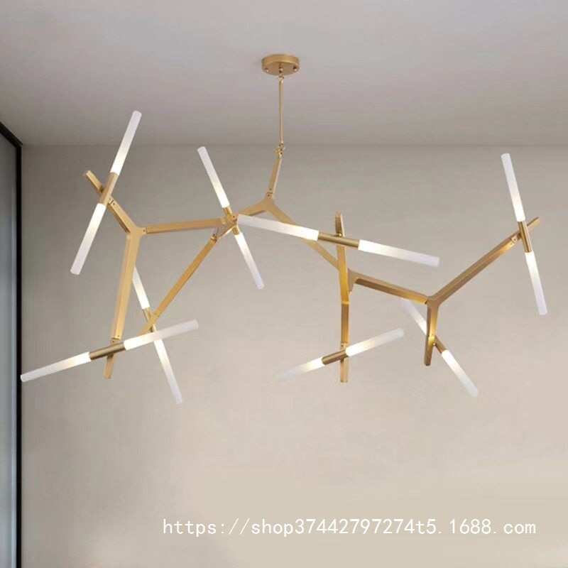 北欧后现代轻奢客厅餐厅树杈吊灯