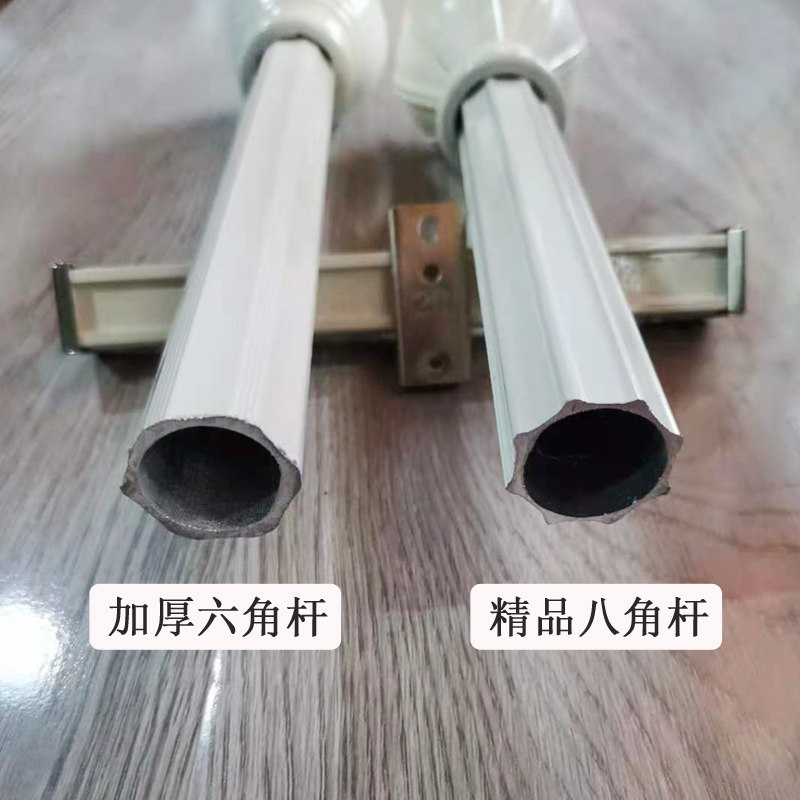 加厚静音窗帘杆罗马杆轨道滑轨顶装侧装窗帘支架合肥包安装图片