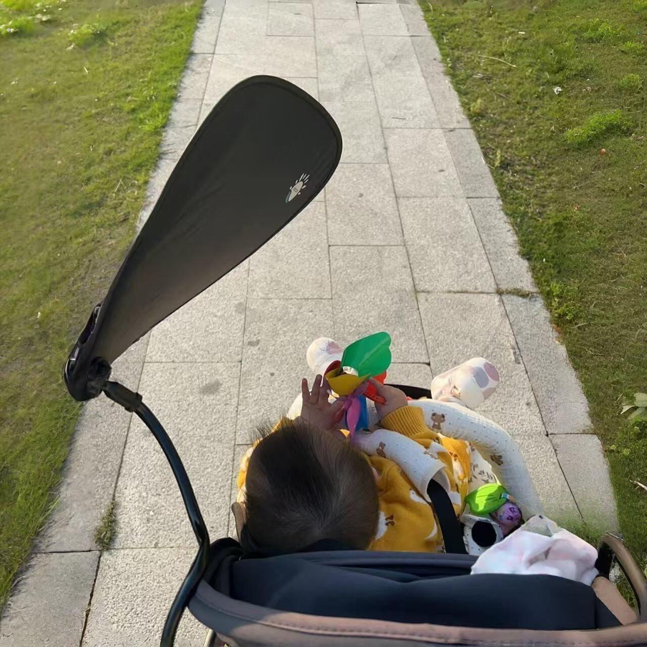 婴儿车遮阳伞防晒遮光板户外旅行小推车太阳挡板可调节方向防眩光