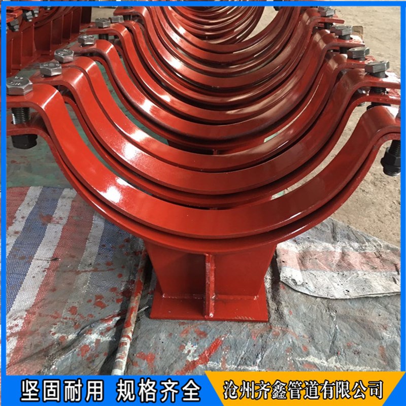 供 管夹型T型管托J2 单U形A型弹簧吊架 高压减振管托 三螺栓管夹