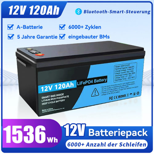 12V 120ah 150/200/230/280Ah Lithium-Ionen-Batterie 24V 36V