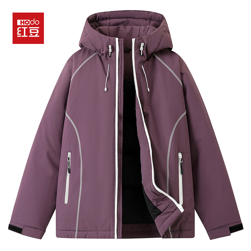 HODO/红豆男款户外90白鸭绒连帽羽绒服冬季新款御寒保暖登山外套