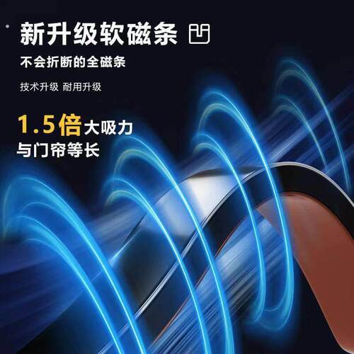 2024年新款防蚊门帘全磁铁条卧室房间家用磁吸纱网魔术贴免打孔帘