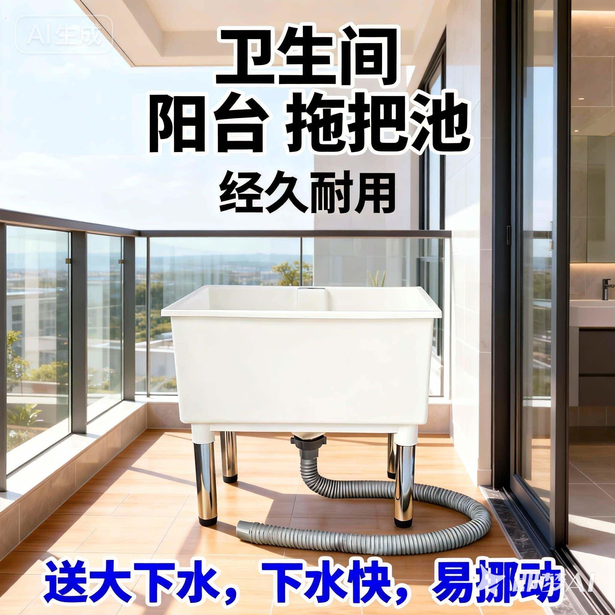 塑料水槽简易拖把盆厨房洗手池洗漱盆地盆拖把沥水盆洗菜盆加高