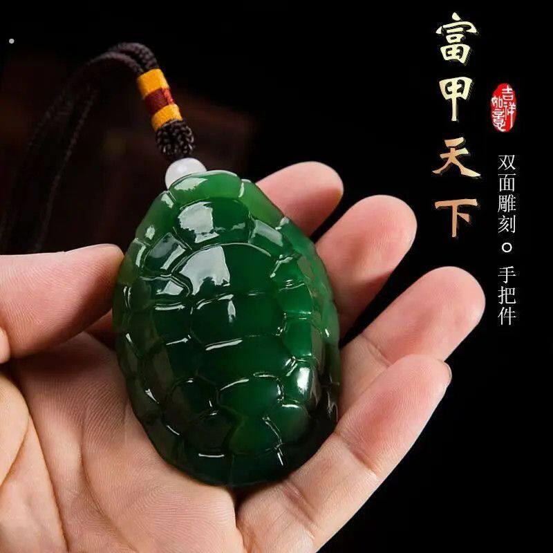 富甲天下手把件双面龟壳陶瓷乌龟桌面创意摆件把玩解压摆件礼品图片