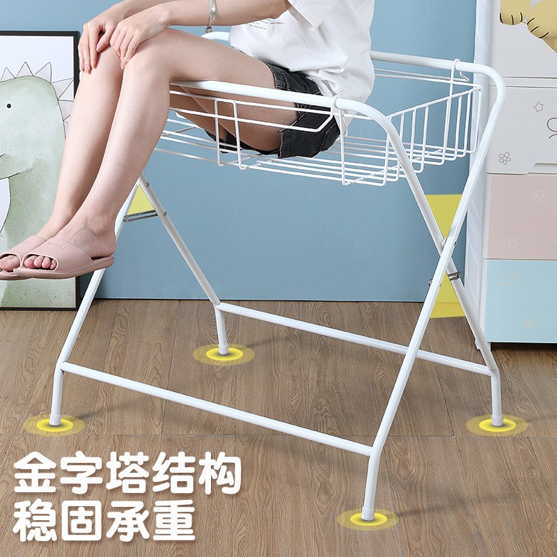 跨境供新生儿洗澡换洗尿布台婴儿多功能通用型高架浴盆便携可折叠