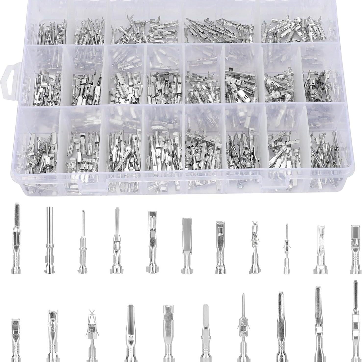 跨境批发395PCS 1-3.5mm 汽车连接器插针配件公母接插件线束端子