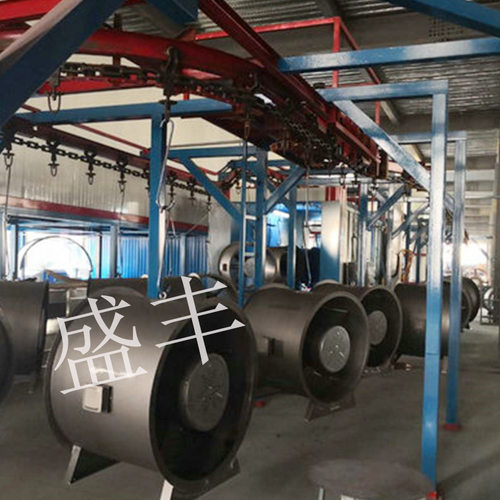 东莞大型风机自动喷涂流水线家具静电喷粉设备五金件喷漆生产线