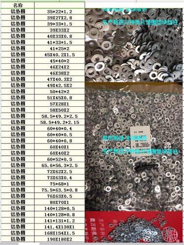 铝合金垫片 ?纯铝垫片 铝垫圈 铝密封垫片
