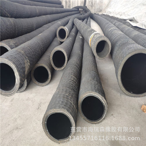 ND102mm橡胶钢丝软管 吸排水泥砂耐磨抗腐蚀大口径橡胶钢丝吸排管