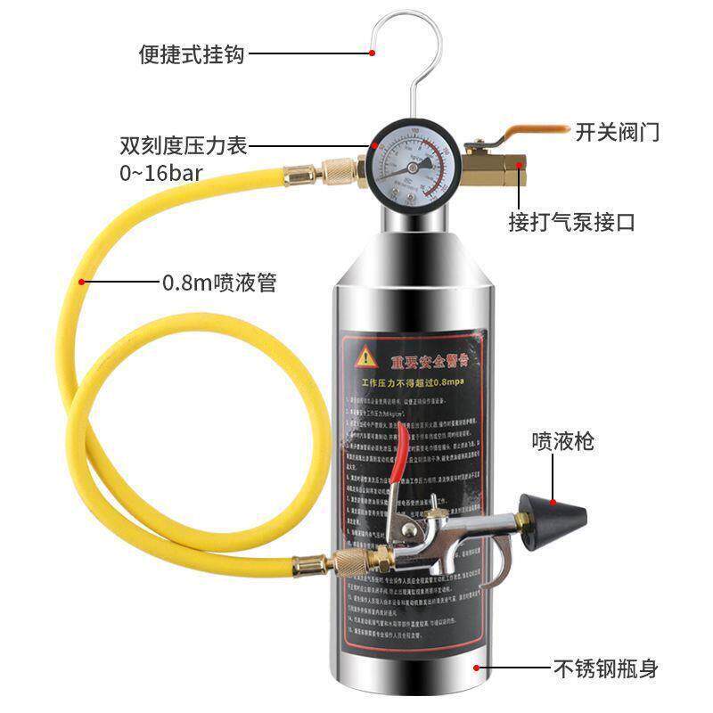 汽车空调管道清洗器工具冷气管路维修免拆清洗机吊瓶冷凝器清洗瓶
