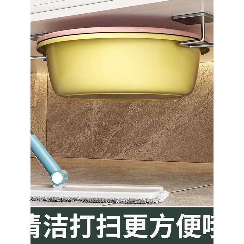 脸盆悬空收纳支架脸盆架不锈钢置物架挂钩洗面盆浴室柜收纳