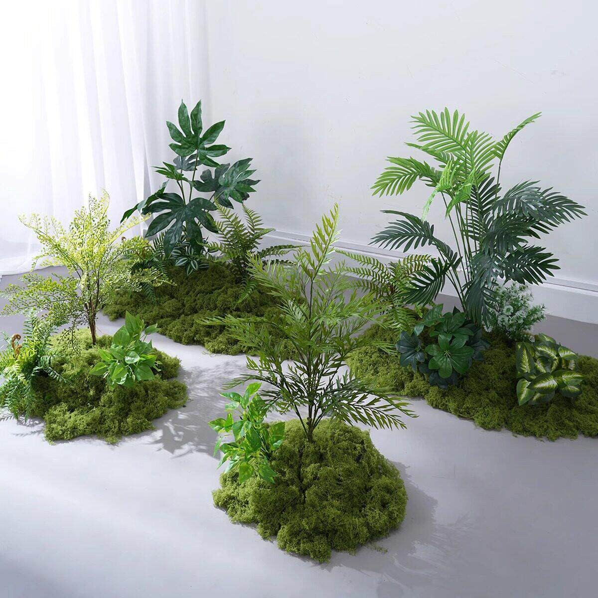 彷真苔藓微景观室内客厅假植物绿植造景组合橱窗彷生青苔装饰布景