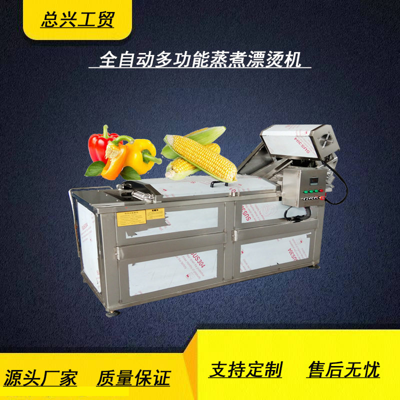 全自动漂烫蒸煮杀菌流水线