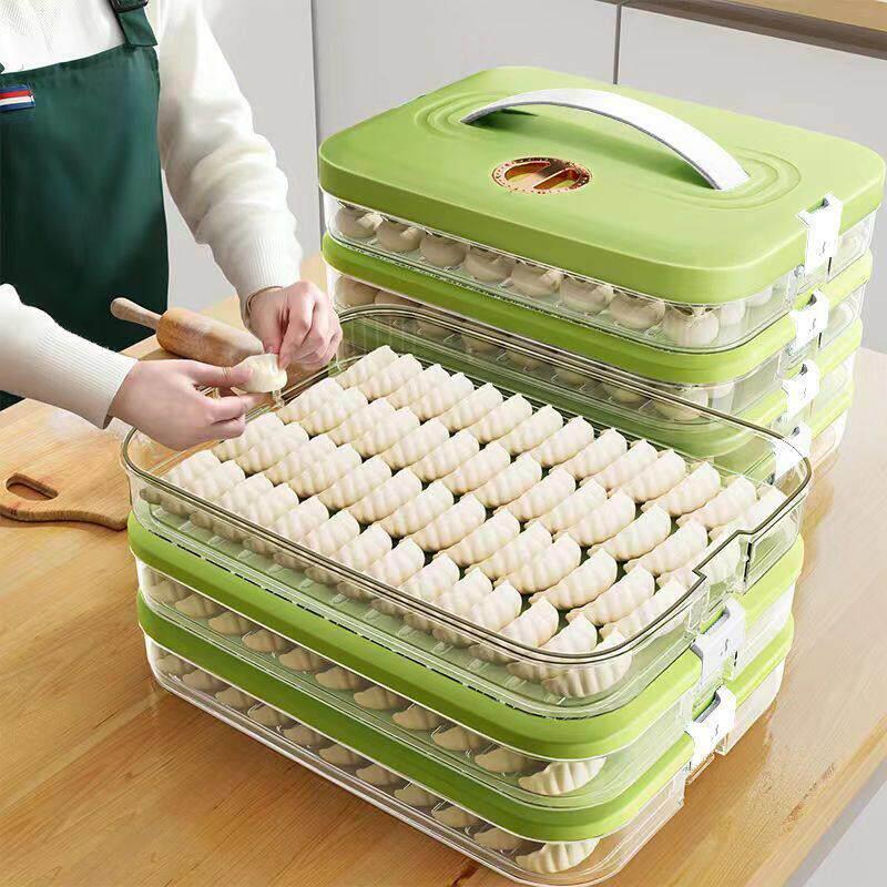饺子盒专用冻饺子盒冰箱收纳盒家用大容量速冻混沌冷冻保鲜盒多层