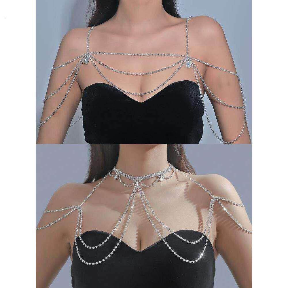 肩链配饰吊带流苏新娘婚纱礼服肩饰项链肩膀肩颈链身体链胸链配饰
