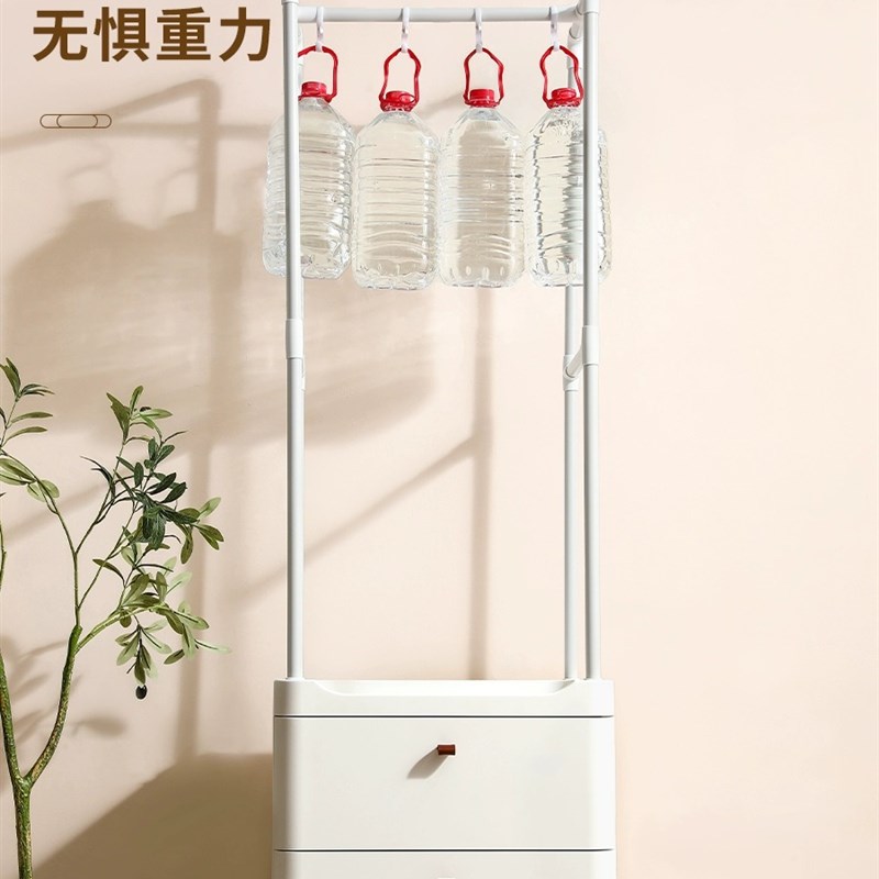 收纳柜抽屉式多层家用挂衣架客厅日式置物柜夹缝储物柜卧室床头柜