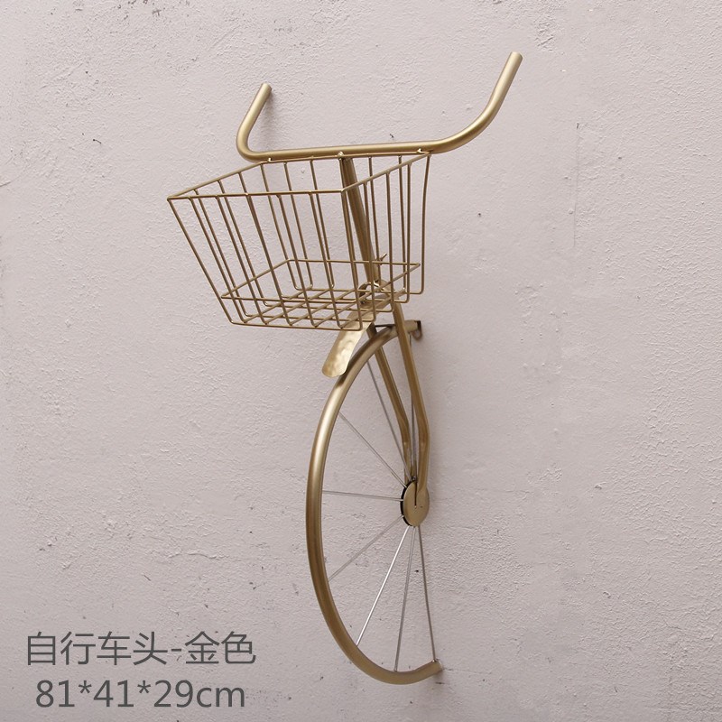 复古做旧单车车头壁挂酒吧墙上装饰品挂件发廊火锅店怀旧创意墙饰