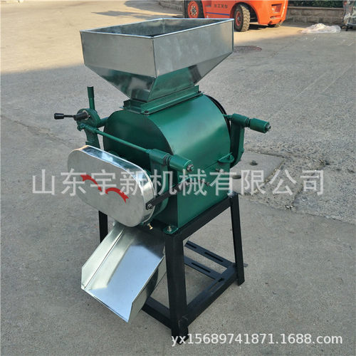 对辊式小型五谷杂粮挤扁机家用豆扁机 高粱酿酒破碎机