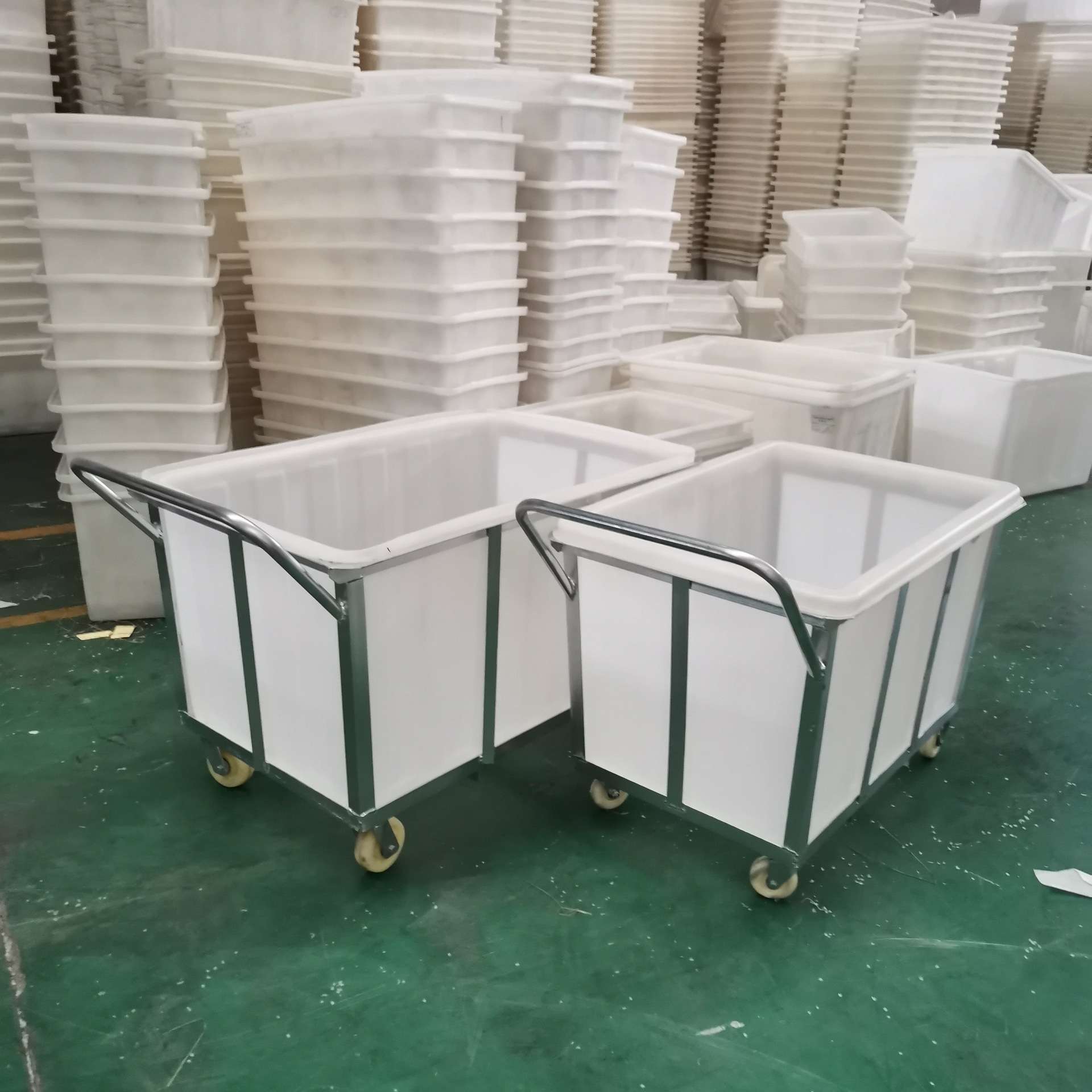 带轮水箱推车周转车落布车染布厂推布车熟胶箱布草车装水推车带桶