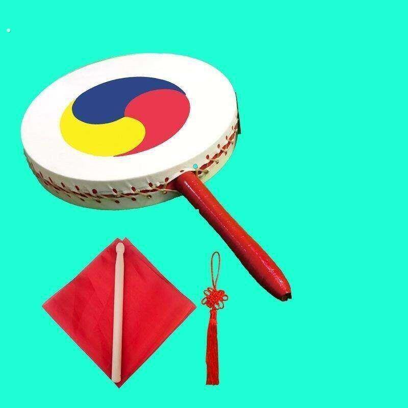 北韩手鼓手柄演出韩式迷你舞蹈道具铃鼓太平鼓平鼓朝鲜民族热巴秧