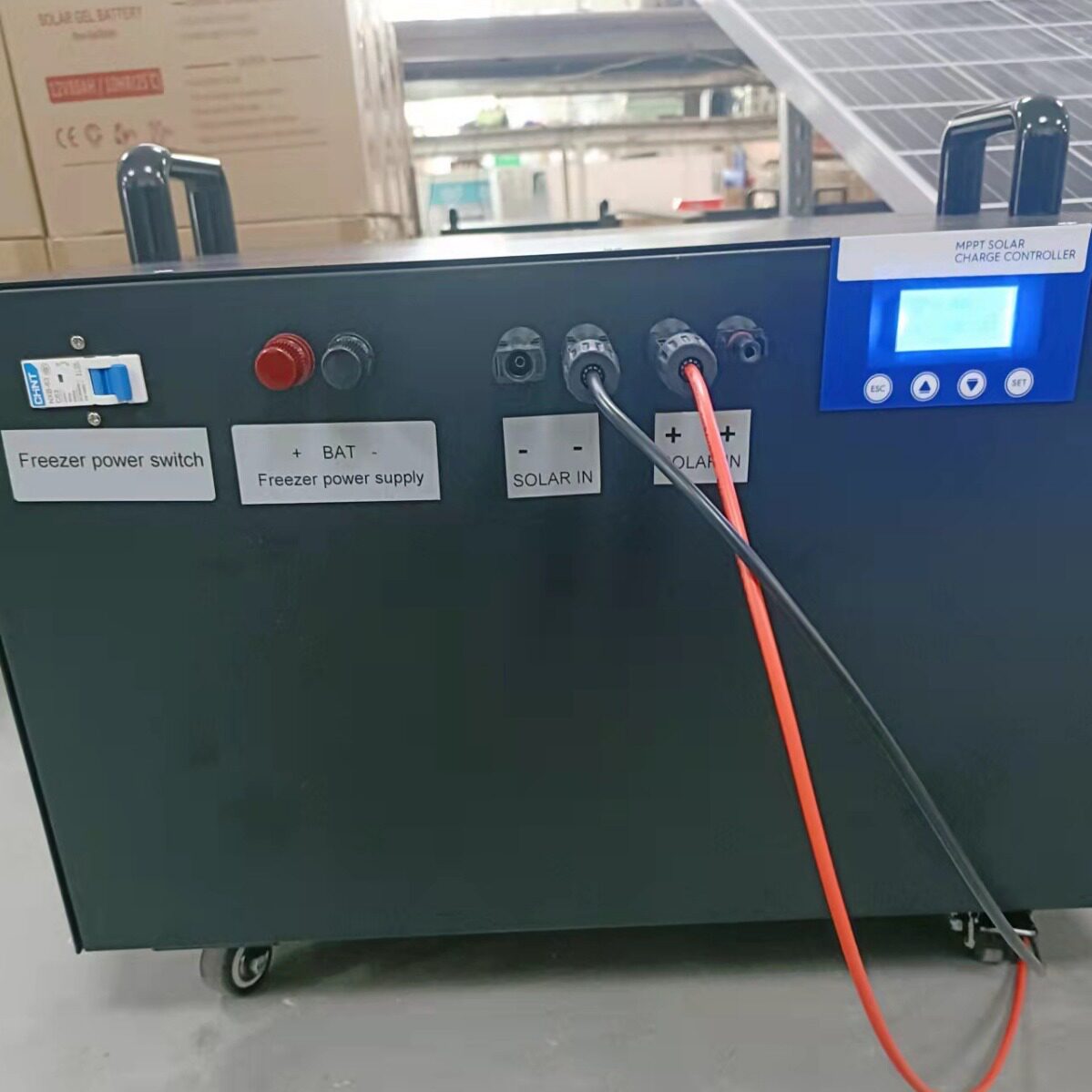 5KW太阳能发电系统直流冰箱太阳能支架光伏板一体机储能电源