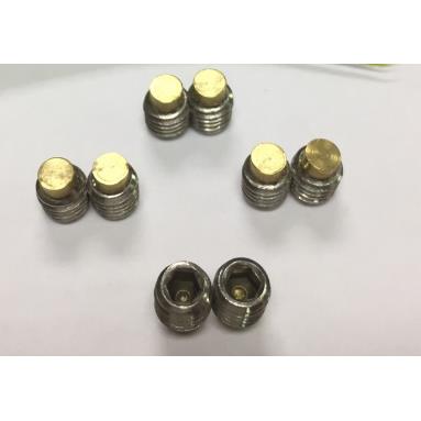 304不锈钢M8M10M12内六角铜头螺丝机米紧定装铜垫止付螺钉顶丝