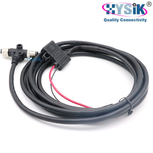 M12 5芯防水连接器 T型航空分接头 NMEA 2000 游艇船用防水插头