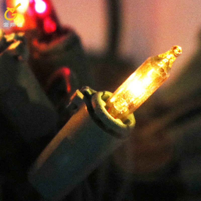 美规UL高压直插灯串跨境亚马逊C3光面冰凌LED圣诞灯树灯迷你灯串