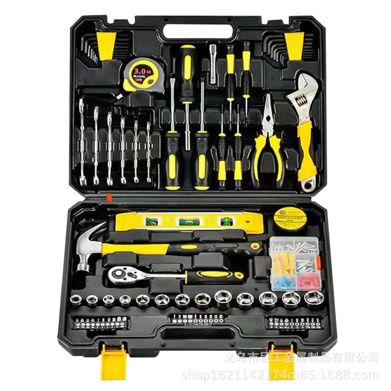 随车工具套装家用五金工具组合车载汽修套装维修组合款锤子呆扳手