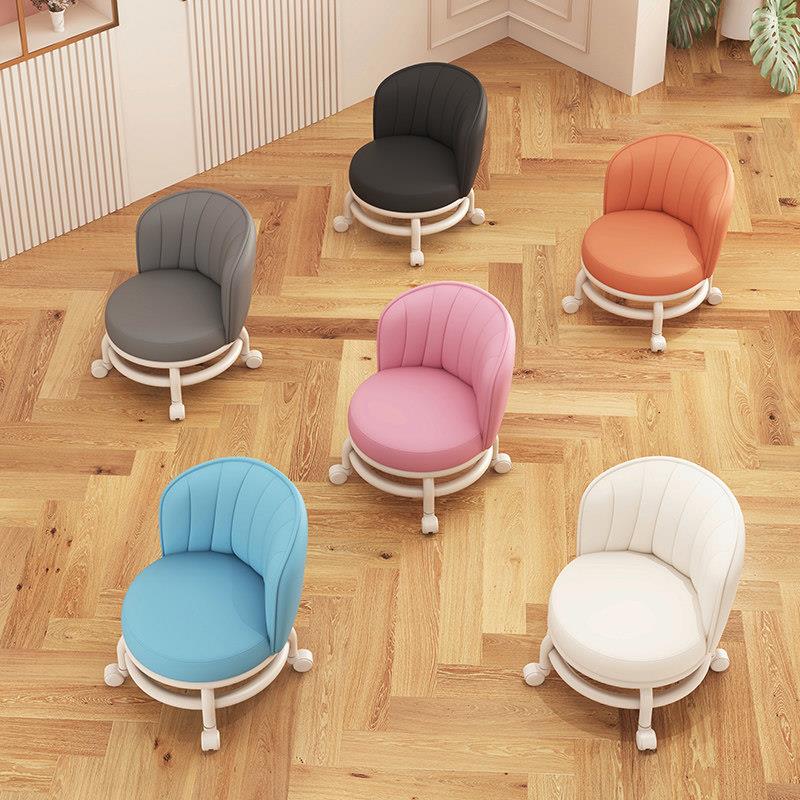 万向轮小凳子家用靠背网红矮凳带娃神器凳客厅坐板凳圆凳滑轮矮凳