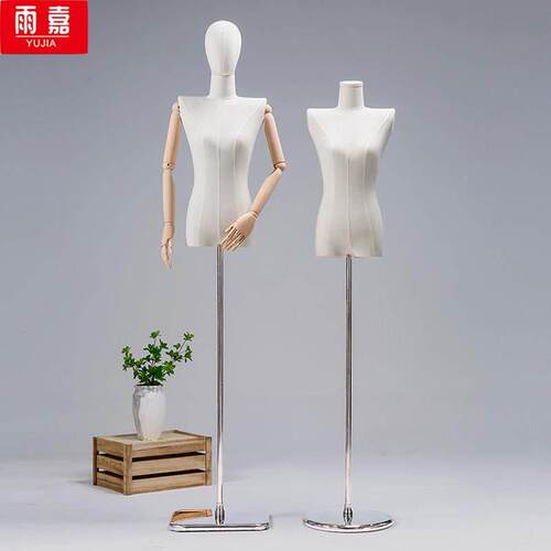 韩版服装店模特道具女装半身橱窗小胸直角肩平肩人偶模特展示架
