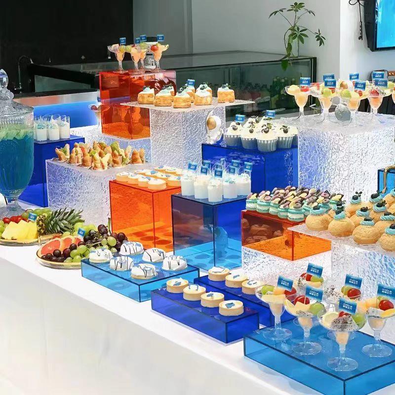 亚克力甜品台自助餐台食物展示架冷餐酒店商务茶歇摆件布置套装