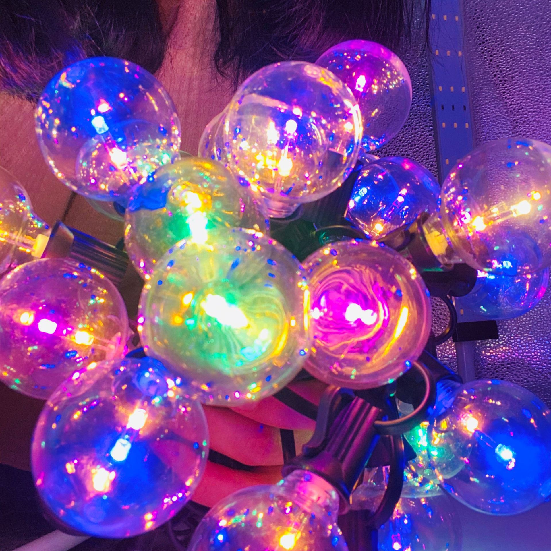 LED太阳能透明球串灯户外露营