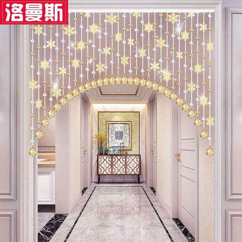 珠帘门帘高级感隔断帘美容店客厅房门宿舍挂帘轻奢风高颜值免打孔