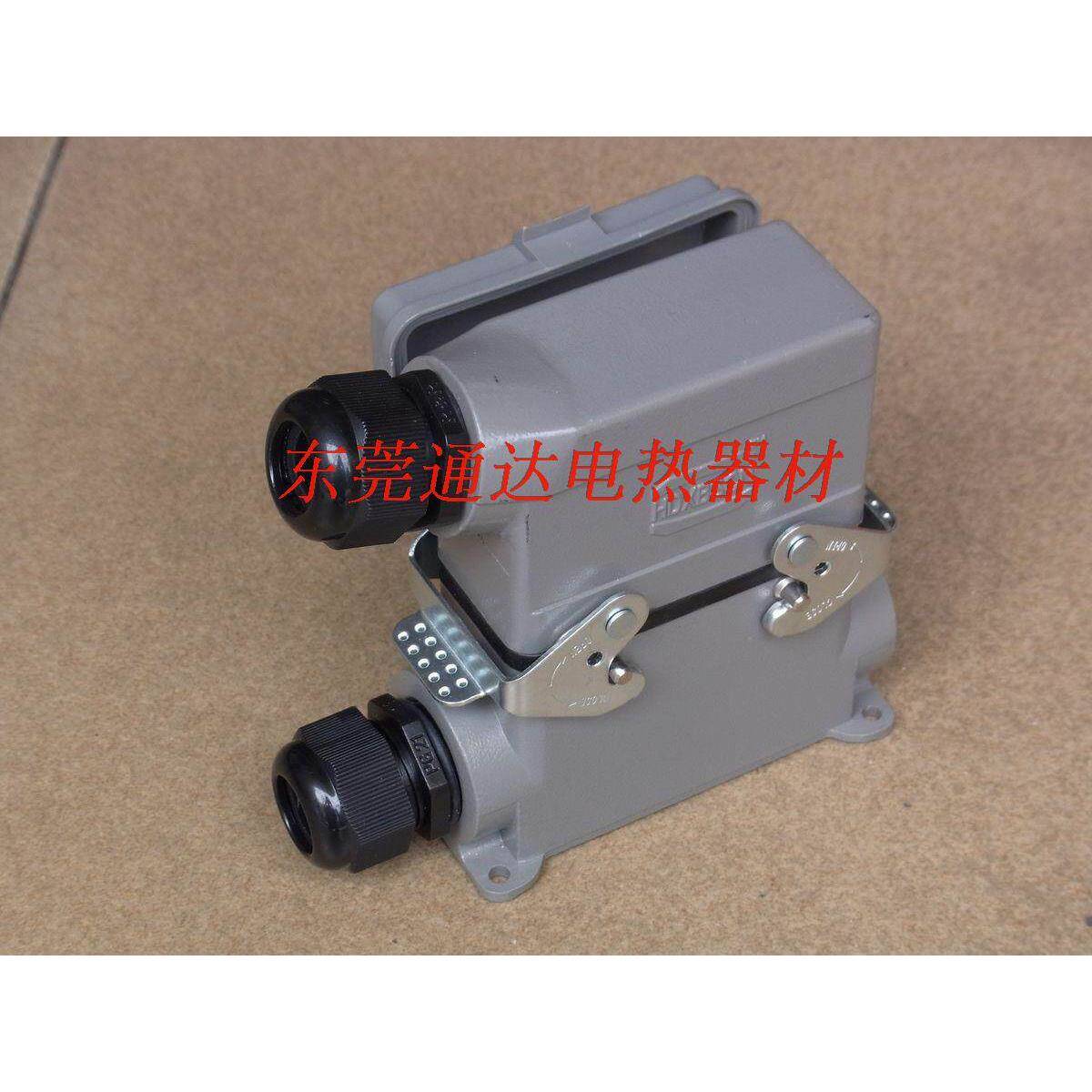 HDXBSCN西霸士重载连接器16针矩形HE16 3B 4耳带盖子表面安装