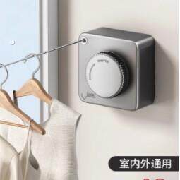 隐形晾衣绳晾衣服神器绳子室内免打孔卫生间隐形伸缩阳台钢丝绳架
