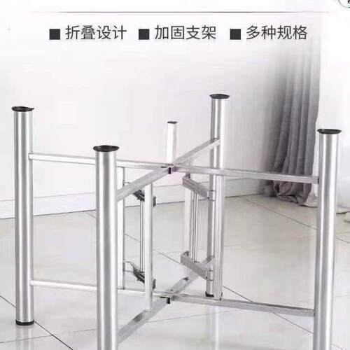 家用大圆桌宴席餐桌脚可折叠铁艺桌腿支架实用耐用结实伸缩桌架