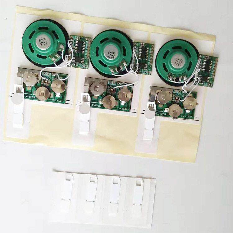 厂家直销10秒30秒60秒音乐贺卡机芯打开播放发声音乐盒机芯配件