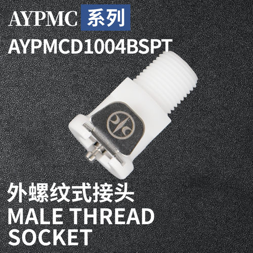 安岩高纯CPC型快插接头AYPMCD1004BSPT兼容CPC和LT塑料接头快接头