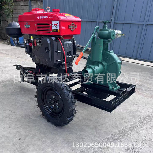 柴油机带动高压泵 4进3寸带滴灌带微喷带泵 拖拉机带两个泵喷灌机