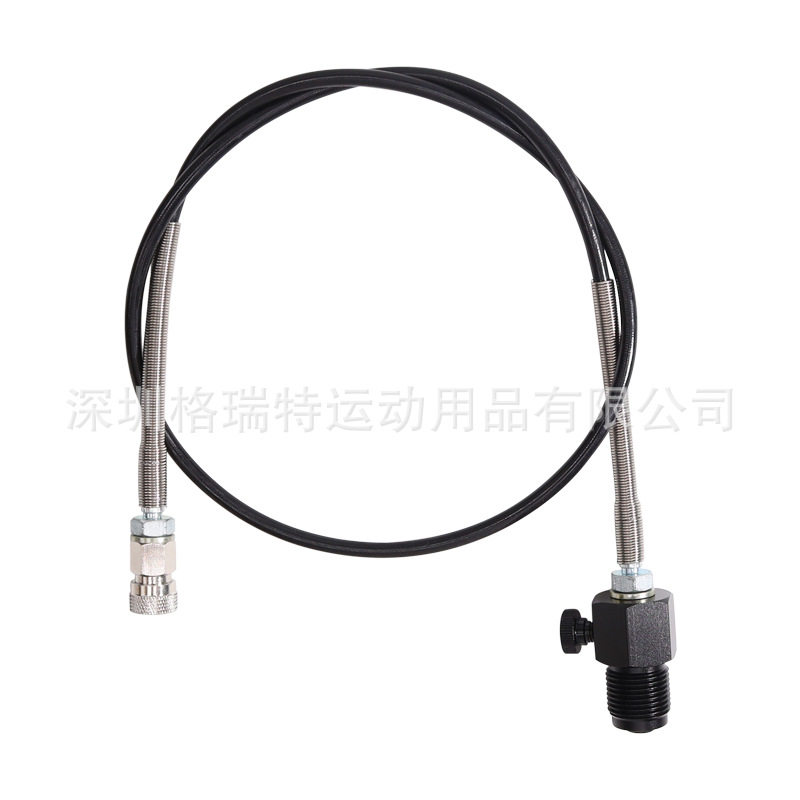黑色G5/8DIN接头带泄气开关和36英寸高压管8mm快接母头