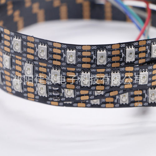 LED灯条RGB全彩 5050内封IC2813断点续传编程5V 60灯裸板点控LED