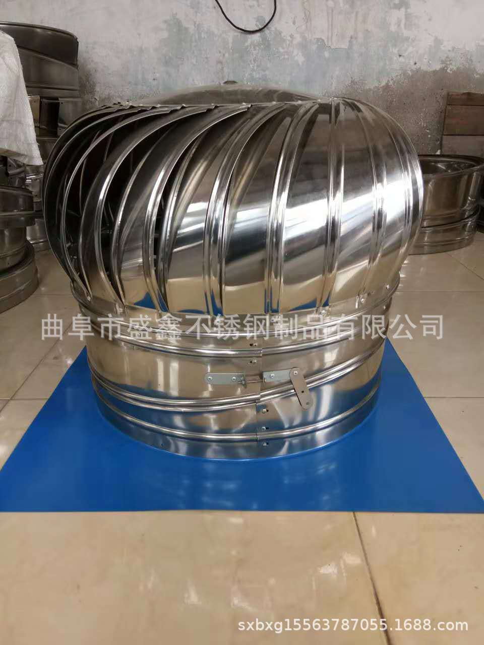 500型无动力风帽不锈钢通风器楼顶排风器无污染无噪音