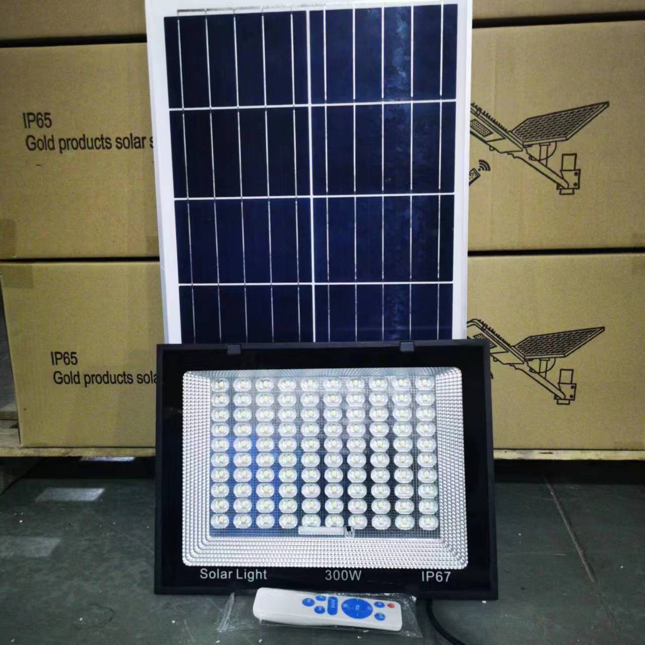太阳能投光灯5054大功率高亮度工程广场泛光灯户外家用庭院透镜灯