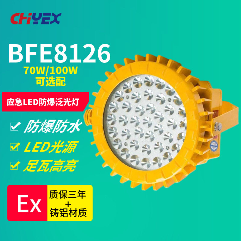 BFE8126 L70W应急LED防爆泛光灯 工业防爆灯隔爆型壁灯仓库吊杆灯