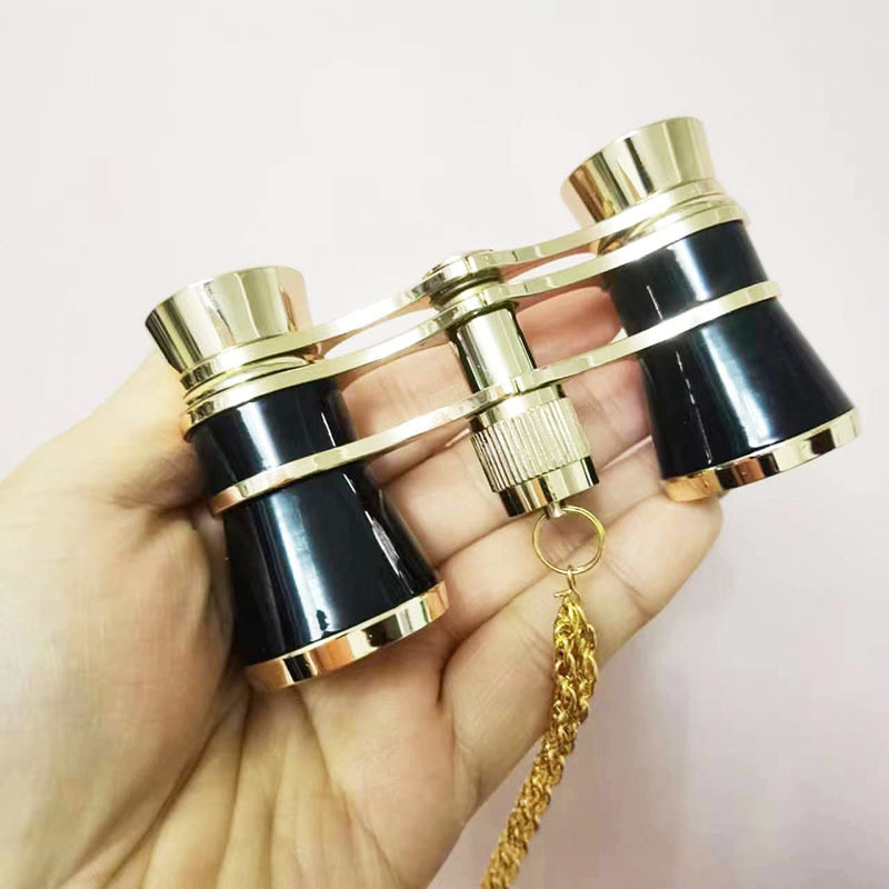 复古全金属3x25观剧手柄望远镜