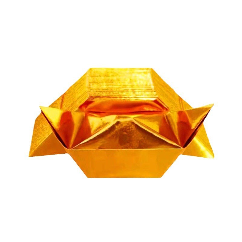 厂家纸元宝半成品 清明中元节祭祀用品加厚12*15金宝银宝烧纸